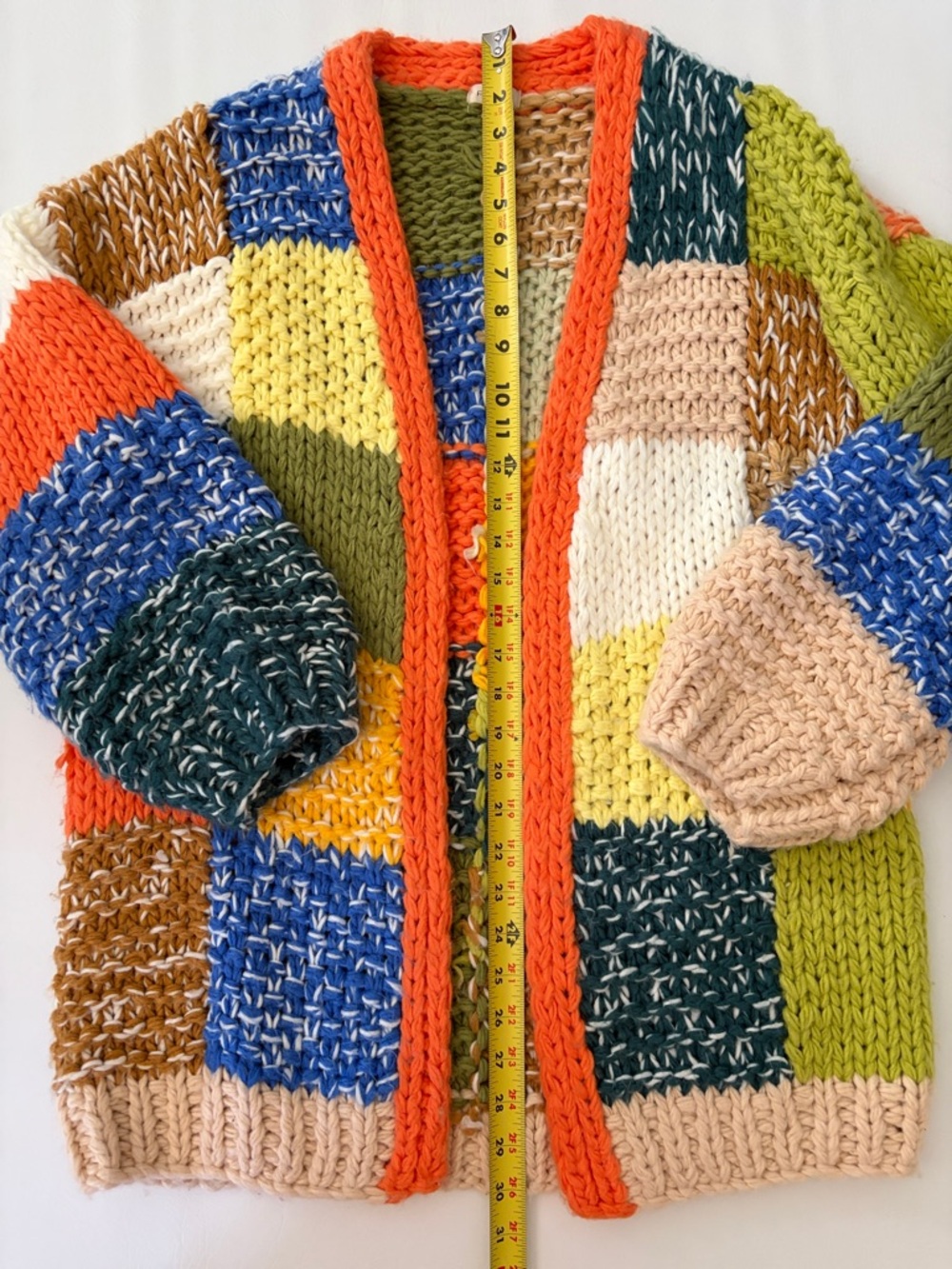 Pilcro Colorblock Patchwork Cardigan Sweater One Size - Picture 11 of 16